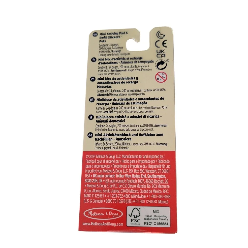 Melissa & Doug Sticker WOW Dog Kids Brown NEW Stamper Activity Pad Set 500ct